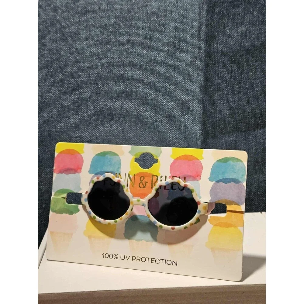 Fynn & Riley Toddler Girls Sunglasses Flower Polka Dot 100% UV Protection NEW